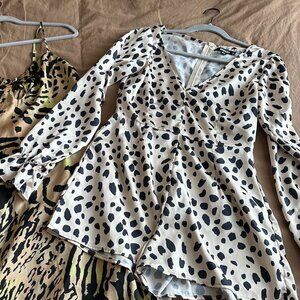Missguided Animal Print Romper